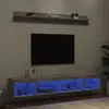 vidaXL Unités murales TV avec LED 5 pcs gris béton bois d'ingénierie