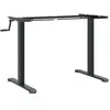 vidaXL Cadre de bureau debout noir (94-135)x60x(70-114) cm acier