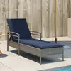 vidaXL Chaise longue avec coussin Gris 63 x 200 x 81 cm Résine tressée...