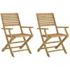 vidaXL Chaises pliables de jardin 2 pcs bois massif d'acacia
