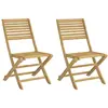 vidaXL Chaises pliables de jardin 2 pcs bois massif d'acacia