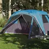 vidaXL Vidaxl Tente Familiale Avec Porche 6 Personnes Bleu Imperméable