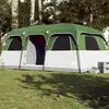 vidaXL Tente de cabine familiale 9 personnes vert imperméable