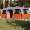 vidaXL Tente de cabine familiale 9 personnes gris imperméable