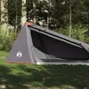 vidaXL Tente de camping tunnel 1 personne gris et orange imperméable