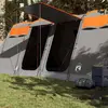 vidaXL Tente de camping tunnel 10 personnes gris et orange imperméable