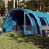 vidaXL Tente de camping tunnel 8 personnes bleu imperméable