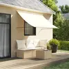 vidaXL Auvent rétractable crème 200x150 m tissu et acier