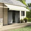 vidaXL Vidaxl Auvent Rétractable Crème 400x150 M Tissu Et Acier