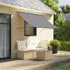 vidaXL Auvent rétractable anthracite 200x150 m tissu et acier