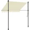 vidaXL Auvent rétractable crème 200x150 m tissu et acier