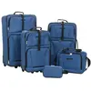 vidaXL Ensemble de bagages de voyage bleu tissu