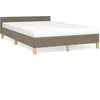 vidaXL Cadre de lit avec tête de lit taupe 120x190 cm tissu