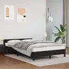vidaXL Cadre de lit avec tête de lit noir 120x190 cm similicuir