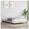 vidaXL Cadre de lit crème 120x190 cm tissu