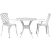 vidaXL Ensemble de bistro 3 pcs blanc aluminium coulé