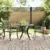 vidaXL Ensemble de bistrot 3 pcs bronze aluminium coulé