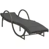 vidaXL Chaises longues lot de 2 avec table gris résine tressée