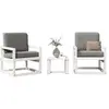 vidaXL Salon de jardin 3 pcs blanc bois massif de pin