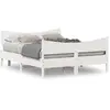 vidaXL Cadre de lit et tête de lit blanc 140x190 cm bois de pin massif