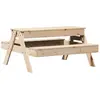 vidaXL Vidaxl Table De Pique-Nique Avec Bac À Sable Pour Enfants Pin Massif
