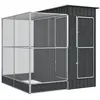 vidaXL Volière avec extension argenté 209x203x216 cm acier