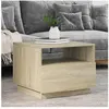 vidaXL Table basse avec lumières LED chêne sonoma 50x49x40 cm