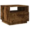 vidaXL Table basse avec lumières LED chêne fumé 50x49x40 cm