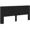 vidaXL Armoire tête de lit avec LED noir 220x16,5x103,5 cm