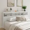 vidaXL Armoire tête de lit avec LED blanc 200x17x102 cm