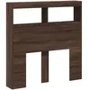 vidaXL Armoire tête de lit avec LED chêne marron 100x17x102 cm