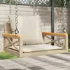 vidaXL Balancelle avec coussins beige 63x62x40 cm résine tressée
