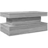 vidaXL Table basse avec lumières LED gris sonoma 90x50x40 cm