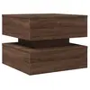 vidaXL Table basse avec lumières LED chêne marron 50x50x40 cm