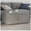 vidaXL Table basse avec lumières LED gris béton 90x50x40 cm