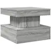 vidaXL Table basse avec lumières LED sonoma gris 50x50x40 cm
