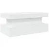 vidaXL Table basse avec lumières LED blanc 90x50x40 cm