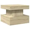 vidaXL Table basse avec lumières LED chêne sonoma 50x50x40 cm