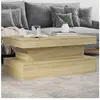 vidaXL Table basse avec lumières LED chêne sonoma 90x50x40 cm