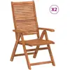vidaXL Chaises de jardin pliantes inclinables lot de 2