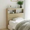 vidaXL Armoire tête de lit avec LED chêne sonoma 100x17x102 cm