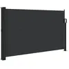 vidaXL Auvent latéral rétractable noir 120x300 cm