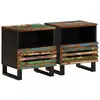 vidaXL Tables de chevet 2 pcs 40x33x46 cm Bois massif de récupération
