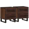 vidaXL Tables de chevet 2 pcs 40x33x46 cm Bois de manguier solide