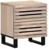 vidaXL Table de chevet 40x33x46 cm bois de manguier massif blanchi