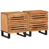 vidaXL Tables de chevet 2 pcs 40x33x46 cm Bois d'acacia massif