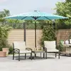 vidaXL Parasol de jardin avec mât en acier bleu 288x288x225 cm