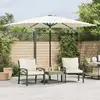 vidaXL Parasol de jardin avec mât en acier blanc 288x288x225 cm