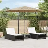 vidaXL Parasol de jardin avec mât en acier marron 324x324x247 cm
