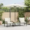 vidaXL Parasol de jardin avec mât en acier blanc 268x268x226 cm